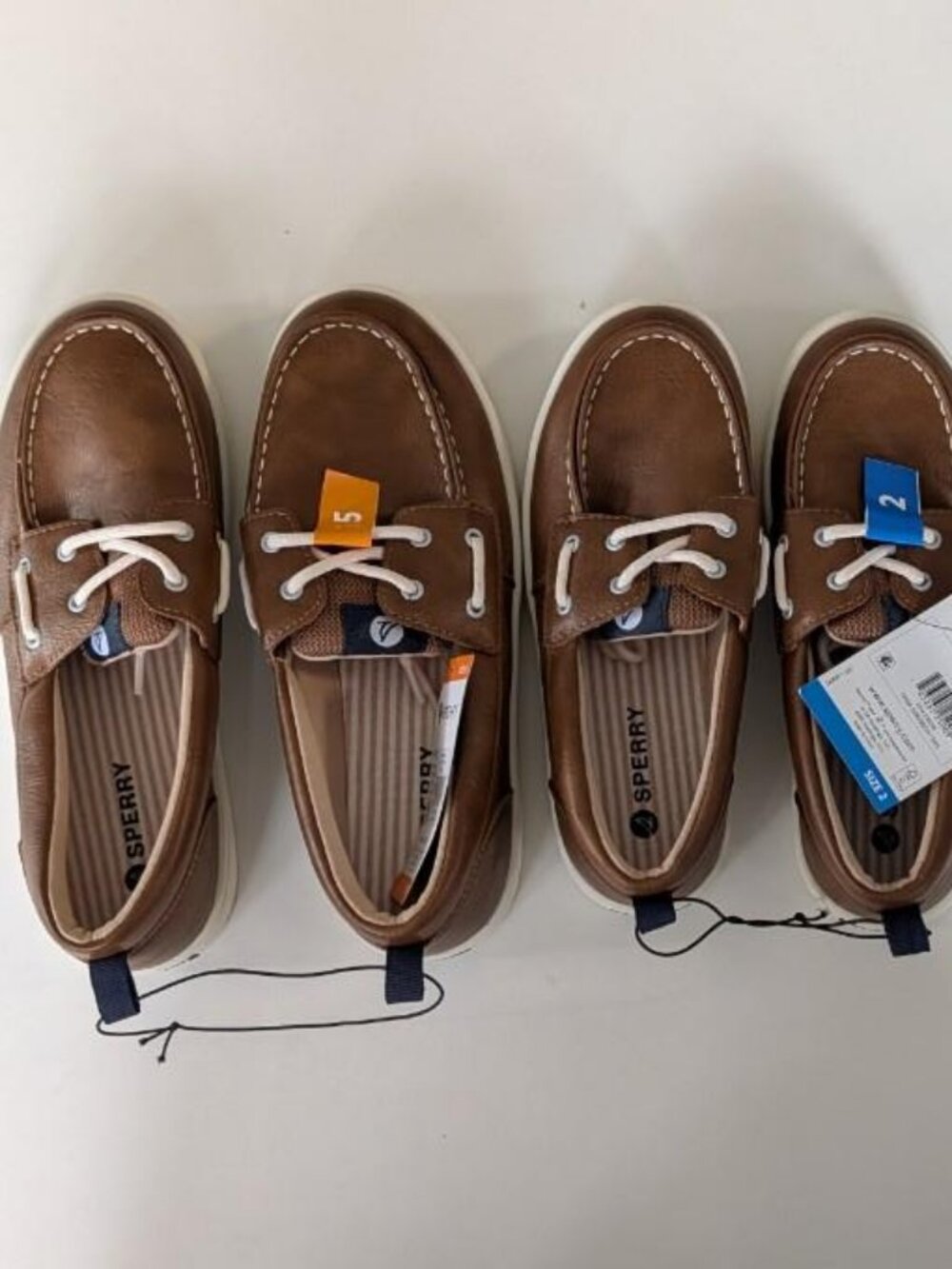 Sperry Boys Boat Shoe, Brown Size 2 & 5 - New w/ Tag